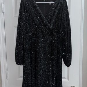 Karl Lagerfeld Black Long Sleeve Dress